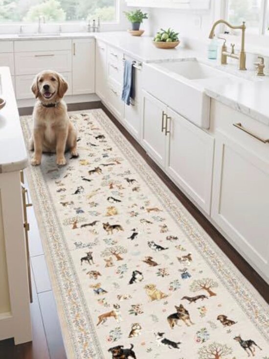 Babovid Other - Cute Dog Print Runner Hallway Kitchen Entryway Rug 2' x 10' Rectangular - NEW